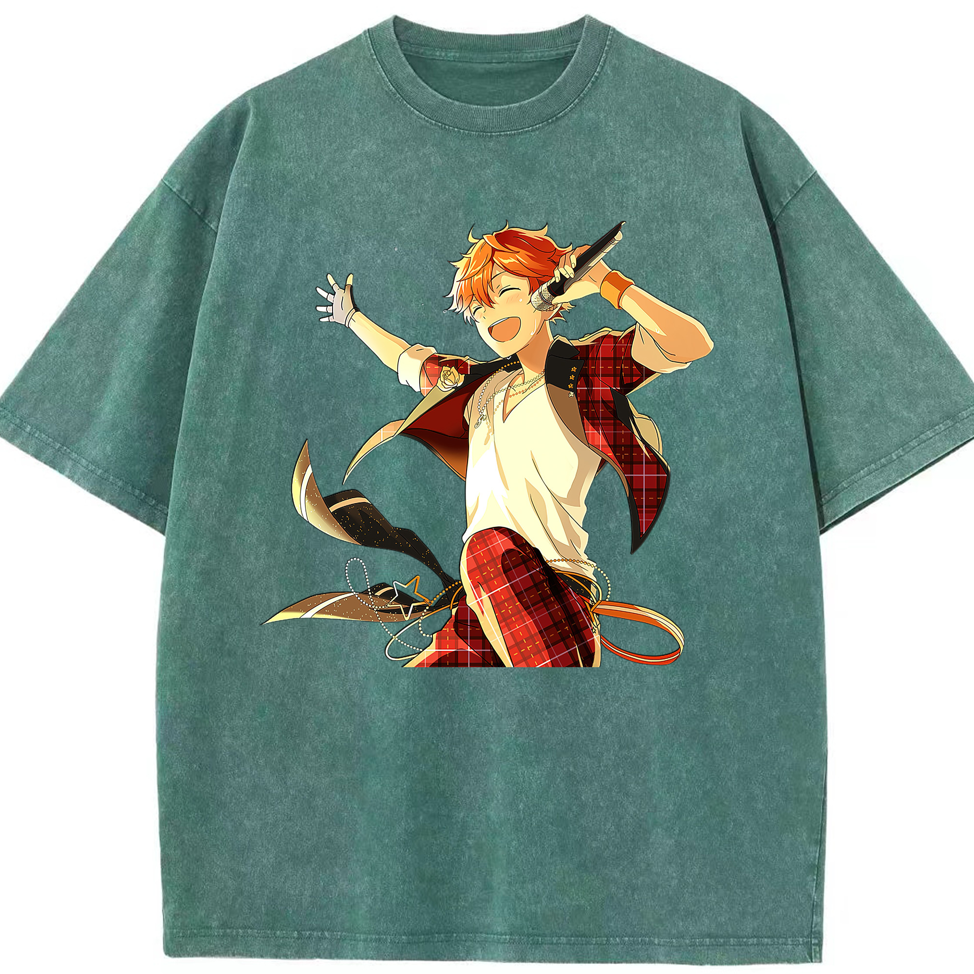 （画像用） あんさんぶるスターズ! Ensemble Stars 綿100% ヴィンテージ風 半袖Tシャツ（フロントプリント）
